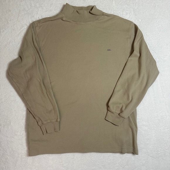 Alexander Julian Other - Vintage Alexander Julian Colours Mock Neck Shirt Mens Medium Tan Cotton 90s Dad